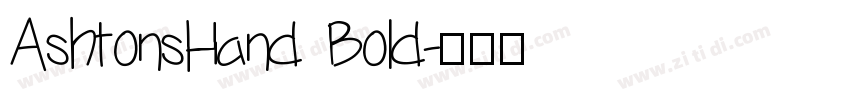 AshtonsHand Bold字体转换